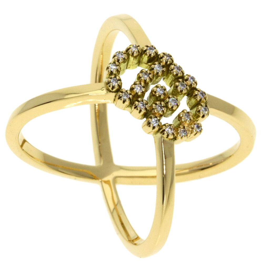 GUCCI 18k Yellow Diamond Ring